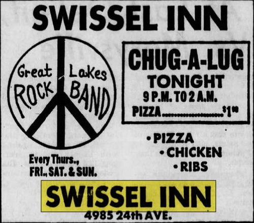 Swissel Inn - Jan 1972 Ad Chug-A-Lug